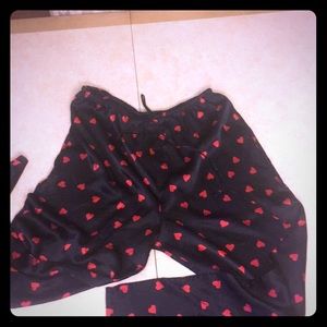Size L Red Heart Silky Pajama Pants-ADORABLE